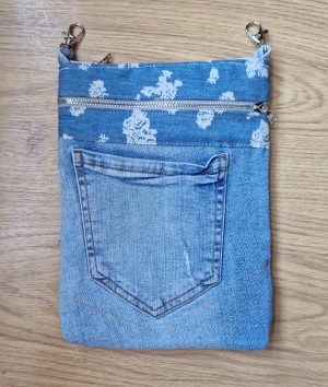 Heuptasje: Denim Flowers